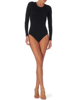 Wolford Berlin Scoop-neck Cotton-blend Body -Ted Bakee Clothing Shop 121 85008583 75015 BLACK LS