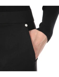 Max Mara Pegno Straight High-rise Stretch-jersey Trousers -Ted Bakee Clothing Shop 168 82052654 PEGNO BLACK ALT04