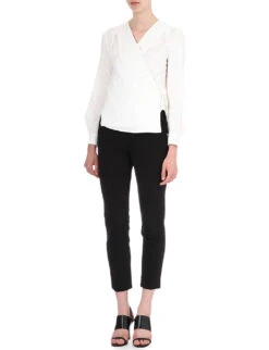 Max Mara Pegno Straight High-rise Stretch-jersey Trousers -Ted Bakee Clothing Shop 168 82052654 PEGNO BLACK LS