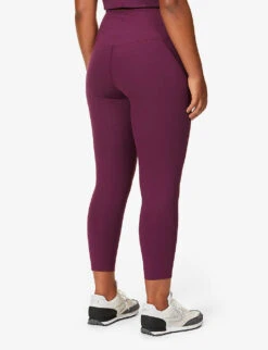 Girlfriend Collective Compressive 7/8 High-rise Stretch-jersey Leggings -Ted Bakee Clothing Shop R00037908 PLUM ALT02