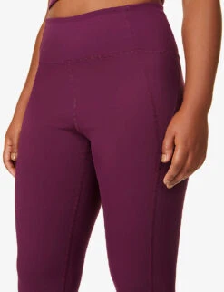 Girlfriend Collective Compressive 7/8 High-rise Stretch-jersey Leggings -Ted Bakee Clothing Shop R00037908 PLUM ALT03