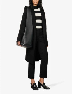 Joseph Coleman Stretch-gabardine Straight Leg Trousers -Ted Bakee Clothing Shop R00060270 BLACK ALT01