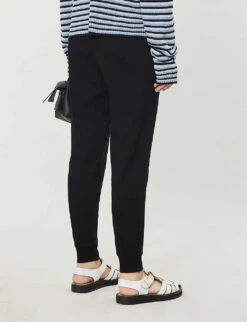 Whistles Mid-rise Stretch-jersey Jogging Bottoms -Ted Bakee Clothing Shop R00108098 BLACK ALT02
