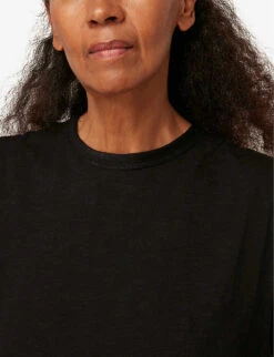 Whistles Easy Muscle Cotton-jersey Vest Top 9 Whistles Easy Muscle Cotton-jersey Vest Top -Ted Bakee Clothing Shop R03681460 BLACK ALT04