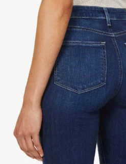 Paige Hoxton Straight High-rise Cotton-blend Denim Jeans -Ted Bakee Clothing Shop R03689622 BRENTWOOD ALT05