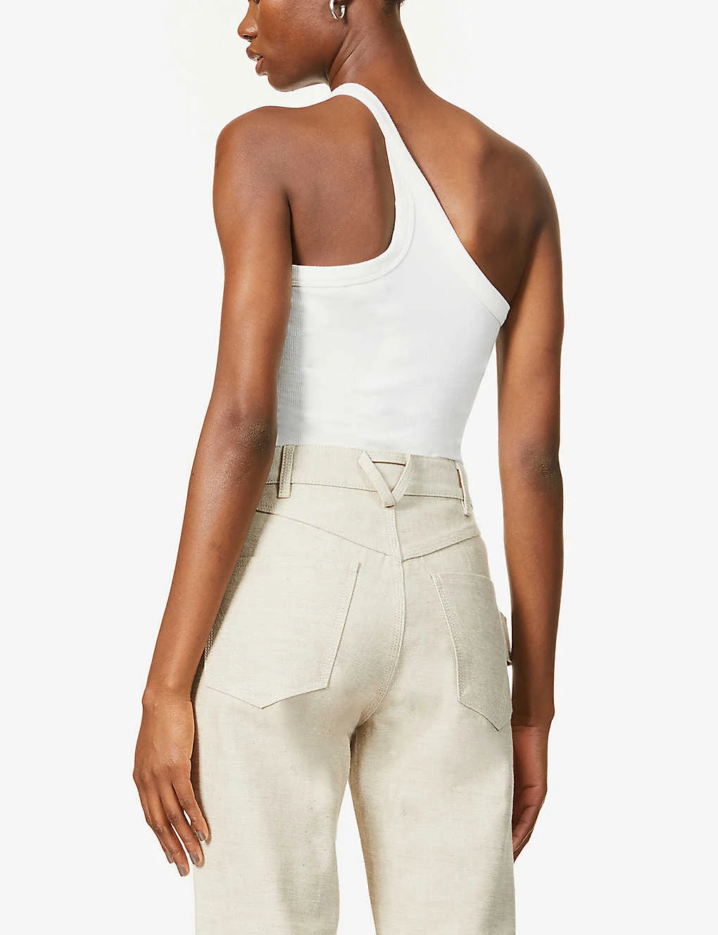 Driss Asymmetric Stretch-jersey Tank Top 4 Driss Asymmetric Stretch-jersey Tank Top - Image 4