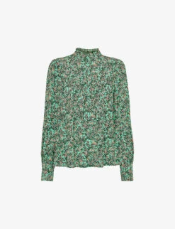Whistles Heath Floral-print Woven Blouse