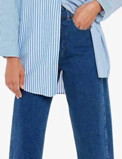 Whistles Barrel High-rise Straight-leg Jeans -Ted Bakee Clothing Shop R03777969 BLUE ALT02