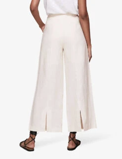 Whistles Nina Wide-leg Linen Trousers 8 Whistles Nina Wide-leg Linen Trousers -Ted Bakee Clothing Shop R03794178 CREAM ALT02
