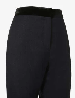 Sandro Noam Straight-leg Mid-rise Stretch Recycled Polyester-blend Trousers 9 Sandro Noam Straight-leg Mid-rise Stretch Recycled Polyester-blend Trousers -Ted Bakee Clothing Shop R03794407 BLEUS ALT04