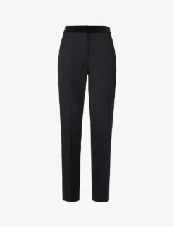 Sandro Noam Straight-leg Mid-rise Stretch Recycled Polyester-blend Trousers