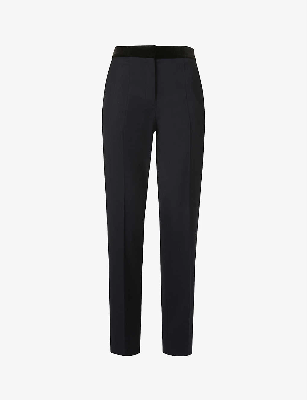 Sandro Noam Straight-leg Mid-rise Stretch Recycled Polyester-blend Trousers 1 Sandro Noam Straight-leg Mid-rise Stretch Recycled Polyester-blend Trousers