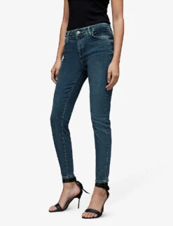 AllSaints Miller Mid-rise Stretch-denim Jeans -Ted Bakee Clothing Shop R03809839 HUNTERBLUE ALT02
