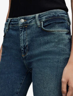 AllSaints Miller Mid-rise Stretch-denim Jeans -Ted Bakee Clothing Shop R03809839 HUNTERBLUE ALT04