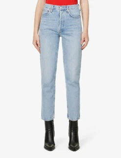 AGOLDE Fen Tapered High-rise Organic Cotton Jeans -Ted Bakee Clothing Shop R03815456 DIMENSION ALT02