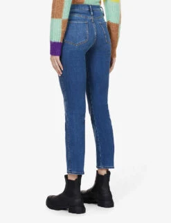 FRAME Le Sylvie Straight-leg High-rise Stretch-denim Jeans -Ted Bakee Clothing Shop R03850670 POE ALT03