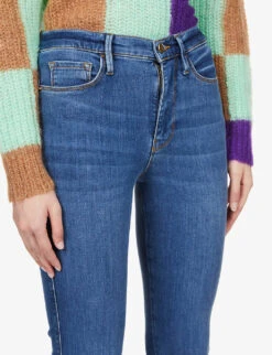 FRAME Le Sylvie Straight-leg High-rise Stretch-denim Jeans -Ted Bakee Clothing Shop R03850670 POE ALT04