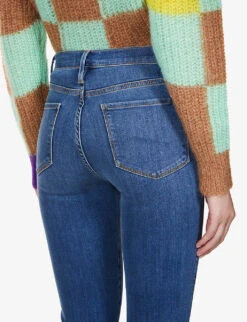 FRAME Le Sylvie Straight-leg High-rise Stretch-denim Jeans -Ted Bakee Clothing Shop R03850670 POE ALT05