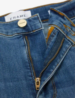 FRAME Le Sylvie Straight-leg High-rise Stretch-denim Jeans -Ted Bakee Clothing Shop R03850670 POE ALT06