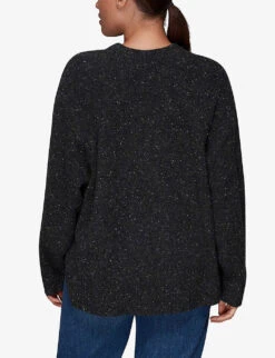 Whistles Relaxed-fit Wool Jumper -Ted Bakee Clothing Shop R03851434 BLACK ALT03