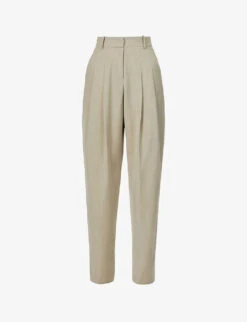 Gelso High-rise Pleated Woven Trousers