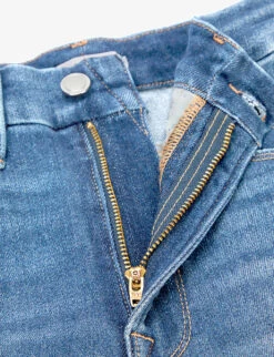 GOOD AMERICAN Good Legs Flared High-rise Cotton-blend Jeans -Ted Bakee Clothing Shop R03857190 BLUE843 ALT06