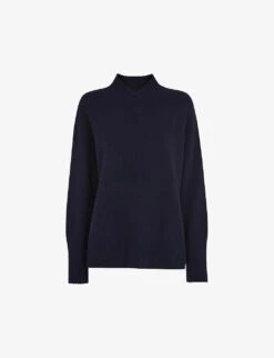 Whistles High V-neck Merino-wool Jumper