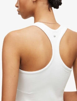 AllSaints Maki Bodycon Stretch-woven Midi Dress -Ted Bakee Clothing Shop R03897504 OPTICWHITE ALT04