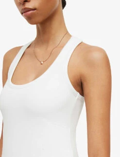 AllSaints Maki Bodycon Stretch-woven Midi Dress -Ted Bakee Clothing Shop R03897504 OPTICWHITE ALT05