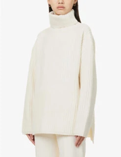 Joseph Turtle-neck Wool Jumper 8 Joseph Turtle-neck Wool Jumper -Ted Bakee Clothing Shop R03900764 IVORY ALT02