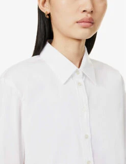 Joseph Regular-fit Poplin Cotton Shirt -Ted Bakee Clothing Shop R03900882 WHITE ALT04