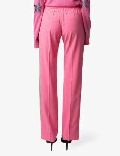 Zadig & Voltaire Pomy Side-stripe Woven Jogging Bottoms -Ted Bakee Clothing Shop R03909524 RUBBER ALT03
