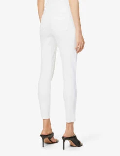 Spanx Jean-ish Mid-rise Stretch Cotton-blend Leggings -Ted Bakee Clothing Shop R03912151 WHITE ALT03