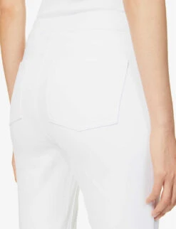 Spanx Jean-ish Mid-rise Stretch Cotton-blend Leggings -Ted Bakee Clothing Shop R03912151 WHITE ALT05