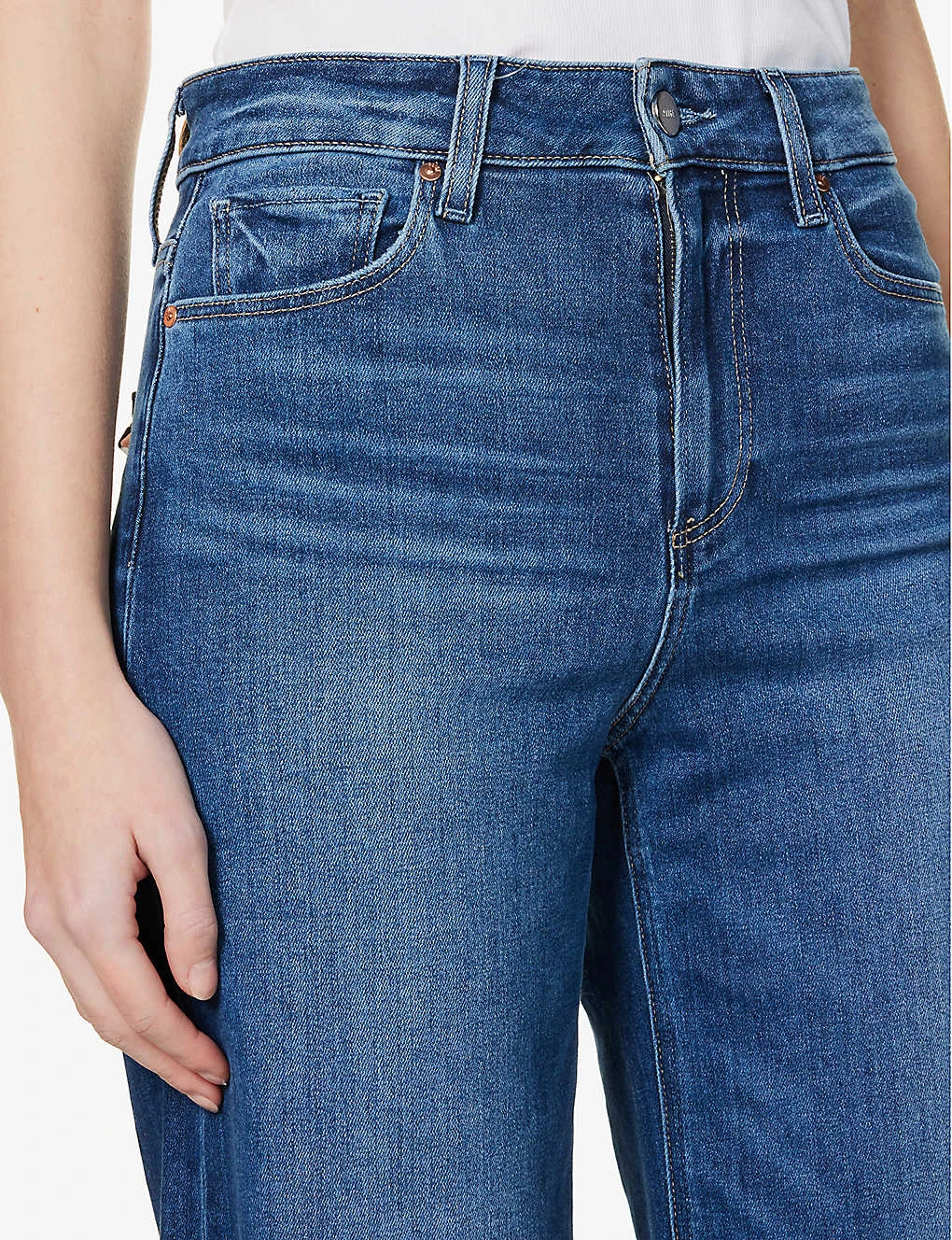 Paige Anessa Wide-leg High-rise Stretch-denim Jeans 4 Paige Anessa Wide-leg High-rise Stretch-denim Jeans - Image 4