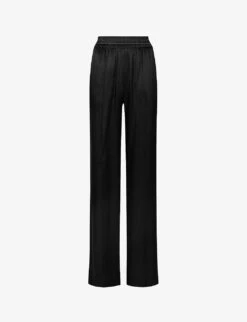 AllSaints Charli Wide-leg High-rise Satin Trousers