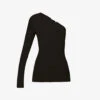 Victoria Beckham One-shoulder Fitted Stretch-woven Top