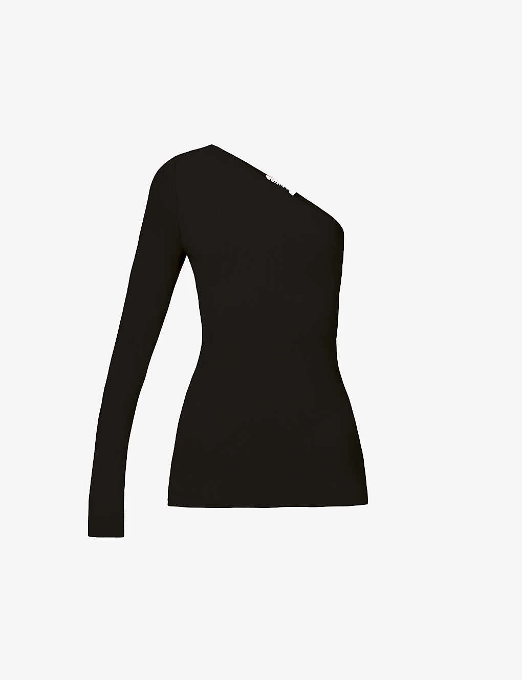 Victoria Beckham One-shoulder Fitted Stretch-woven Top 1 Victoria Beckham One-shoulder Fitted Stretch-woven Top
