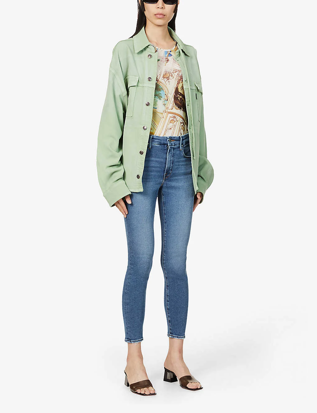 GOOD AMERICAN Good Legs Cropped Slim-leg Mid-rise Stretch-denim Jeans 2 GOOD AMERICAN Good Legs Cropped Slim-leg Mid-rise Stretch-denim Jeans - Image 2