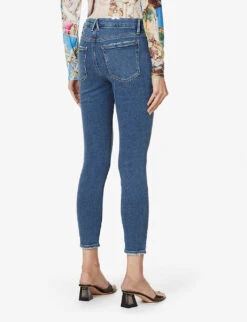 GOOD AMERICAN Good Legs Cropped Slim-leg Mid-rise Stretch-denim Jeans 10 GOOD AMERICAN Good Legs Cropped Slim-leg Mid-rise Stretch-denim Jeans -Ted Bakee Clothing Shop R03939749 INDIGO149 ALT03