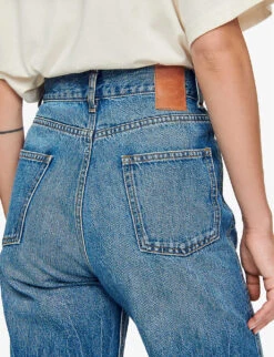 Sandro Clark Faded-wash Tapered High-rise Jeans -Ted Bakee Clothing Shop R03948122 BLEUS ALT04