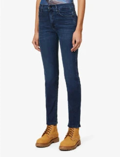 7 For All Mankind Roxanne Slim-fit Mid-rise Stretch-denim Jeans -Ted Bakee Clothing Shop R03955411 PARKAVE ALT02