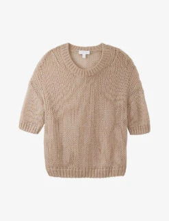 Oversized Open-knit Wool-blend Jumper