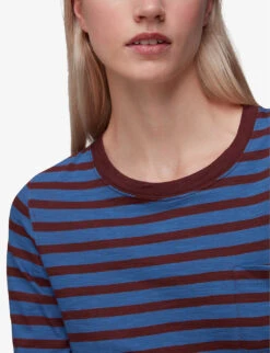 Whistles Stripe-print Crew-neck Cotton Top -Ted Bakee Clothing Shop R04007148 MULTICOLOURED ALT04