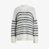 AllSaints Rosa Striped Stretch-woven Jumper