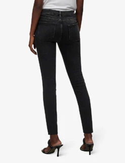 AllSaints Miller Faded Skinny Mid-rise Stretch-denim Jeans -Ted Bakee Clothing Shop R04009300 WASHEDBLACK ALT03