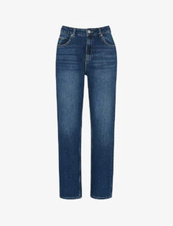 Whistles Straight-leg Low-rise Faded Jeans