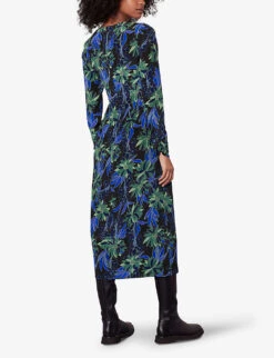 Whistles Scaling Blossom Patterned Silk Dress -Ted Bakee Clothing Shop R04056791 MULTICOLOURED ALT03