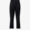 ME AND EM Mid-rise Tapered Wide-leg Wool-blend Trousers