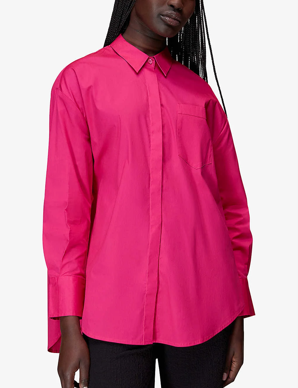 Whistles Collared Oversized-fit Cotton Shirt 3 Whistles Collared Oversized-fit Cotton Shirt - Image 3
